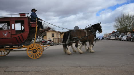 Arizona-Tombstone-Side-Street-And-Stagecoach-Goes-By