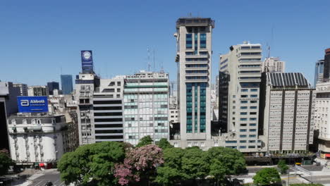 Argentina-Buenos-Aires-Wide-Angle-View-Of-Downtown-Pan