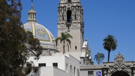 California-Mosaic-Dome-And-Tower-With-Palm-Trees