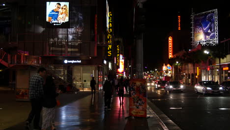 California-Los-Angeles-City-Pedestrians-At-Night