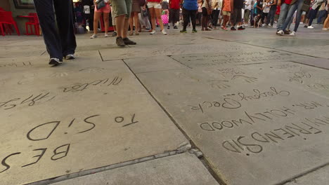 Los-Angeles-Signatures-In-The-Hollywood-Walk-Of-Fame-Time-Lapse