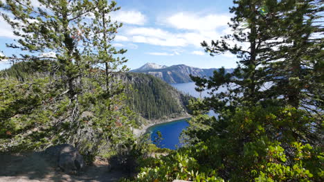 Oregon-Crater-Lake-Framed-By-Trees