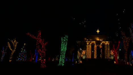 Arizona-Christmas-Lights-And-Courthouse-Pan-Right