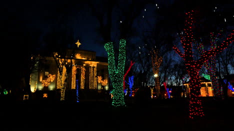 Arizona-Weihnachtsbeleuchtung-Im-Gerichtsgebäude-Zeitraffer