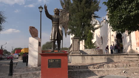 Mexico-Atotonilco-Father-Hidalgo-Statue-By-Church
