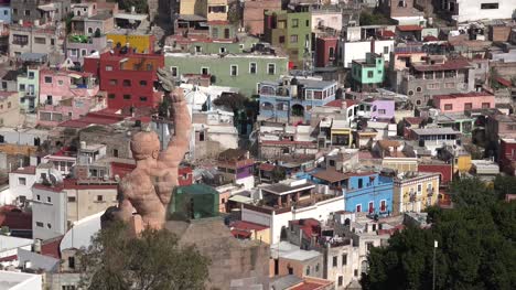 Mexico-Guanajuato-Hero-Statue-And-Houses