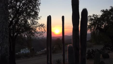 Mexiko-Zoomt-In-Richtung-Heller-Untergehender-Sonne