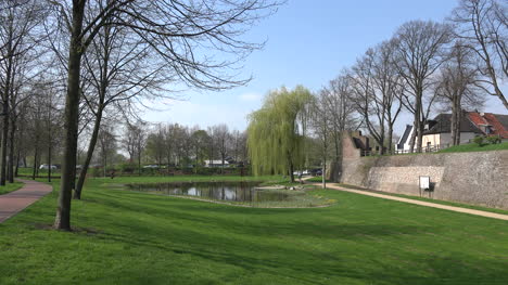 Germany-Rees-Park-With-Pond-And-Wall