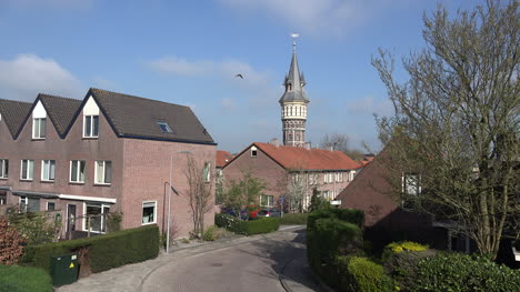Netherlands-Schoonhoven-Watchtower-And-Houses
