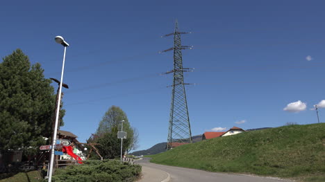 Switzerland-Utility-Line-Tower-And-Blue-Sky