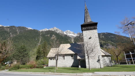 France-Chamonix-Church-And-Mountains
