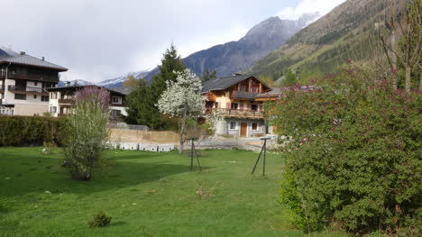 France-Chamonix-Lawn-Houses-And-Mountains
