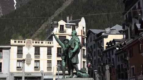 France-Chamonix-Statues-Of-Explorers