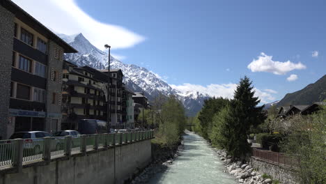France-Chamonix-With-River-And-Mont-Blanc