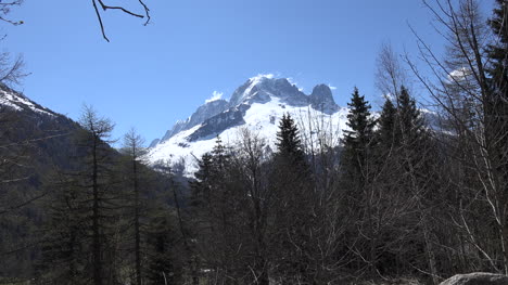 Frankreich-Mont-Blanc-Und-Blauer-Himmel-Zoomen