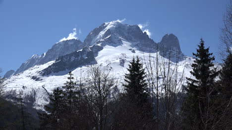 France-Mont-Blanc-With-Trees-In-Foreground