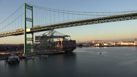 California-San-Pedro-container-ship-and-bridge