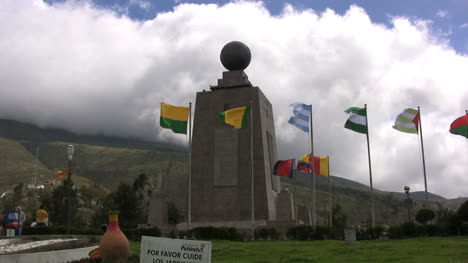 Ecuador-Mitad-del-Mundo-flags