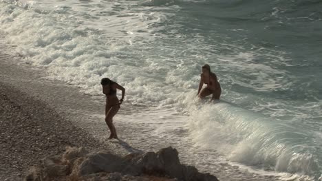 Girls-and-waves-on-the-Gulf-of-Corinth