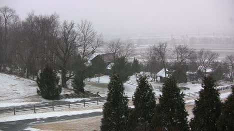 Schnee-Fällt-Auf-Einem-Bauernhof-In-Pennsylvania