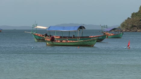 Cambodia-moored-boats