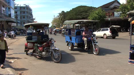 Cambodia-street-with-motor-cabs