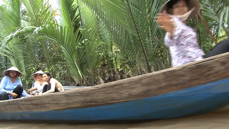 Canoes-along-a-Mekong-backwater