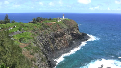 Kauai-Leuchtturm-Auf-Einem-Felsigen-Punkt-Des-Landes