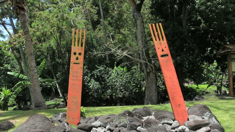 Tahiti-Atahurahu-Marae-Figuren
