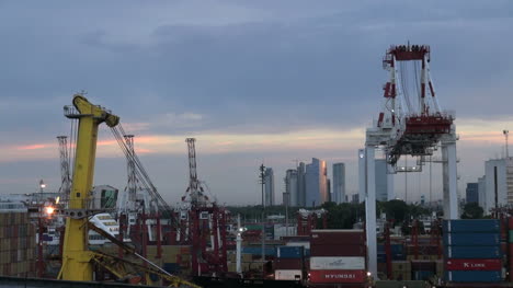 Buenos-Aires-evening-docks-with-cranes