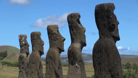 Osterinsel-Ahu-Akivi-Moai-Sonne-Verdunkelt-Sich-Auf-Den-Rücken-5a