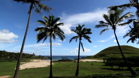 Anakena-Beach-and-moai-on-Easter-Island