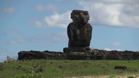 Easter-Island-Anakena-Ahu-Ature-Huke-against-sky-and-cloud-13