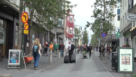Iceland-Reykjavik-street-scene-with-baby-carrage
