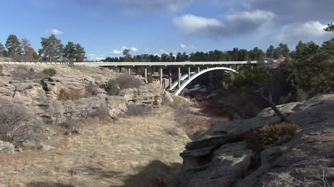 Colorado-a-bridge-spans-a-stream-at-Castlewood-Canyon