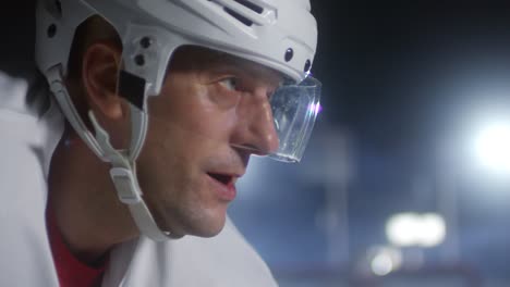 Concentrated-Ice-Hockey-Player-Breathing-And-Looking-In-Front-Of-Him