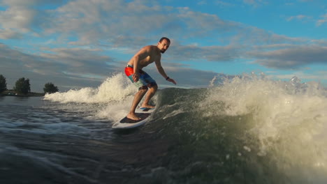 Wake-Surfer-Approaching-Camera-In-Motion