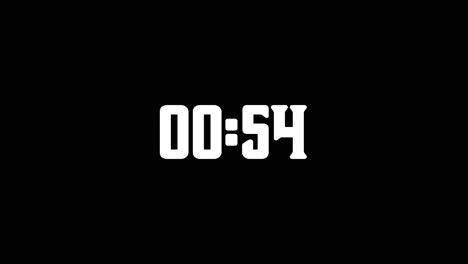 One-Minute-Countdown-On-Boucherie-Typography-In-Black-And-White