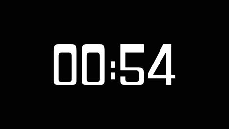 One-Minute-Countdown-On-Gyparody-Regular-Typography-In-Black-And-White