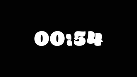 One-Minute-Countdown-On-Hegante-Typography-In-Black-And-White