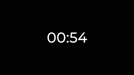 One-Minute-Countdown-On-Montserrat-Typography-In-Black-And-White