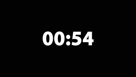 One-Minute-Countdown-On-Myriad-Pro-Bold-Typography-In-Black-And-White