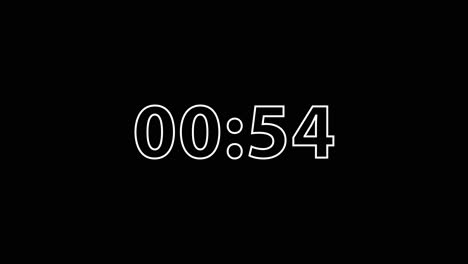 One-Minute-Countdown-On-Myriad-Pro-Bold-2-Typography-In-Black-And-White
