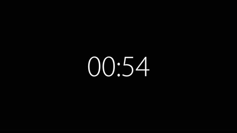 One-Minute-Countdown-On-Myriad-Pro-Regular-Typography-In-Black-And-White