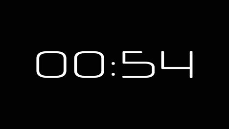 One-Minute-Countdown-On-Neuropol-Thin-Typography-In-Black-And-White