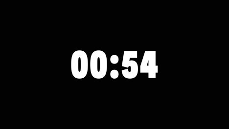 One-Minute-Countdown-On-Novecento-Sans-Condensed-Typography-In-Black-And-White