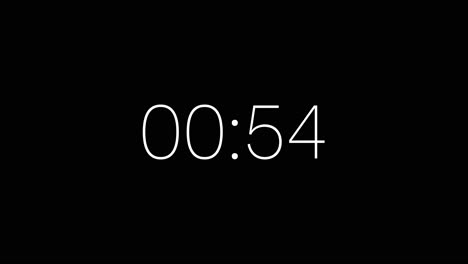 One-Minute-Countdown-On-Novecento-Sans-Thin-Typography-In-Black-And-White