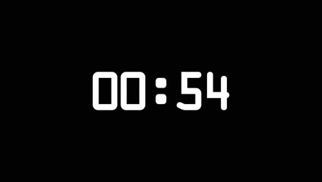 One-Minute-Countdown-On-Ocr-Typography-In-Black-And-White