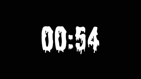 One-Minute-Countdown-On-Shlop-Typography-In-Black-And-White