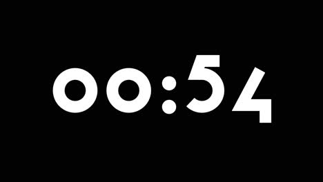 One-Minute-Countdown-On-Variex-1-Typography-In-Black-And-White